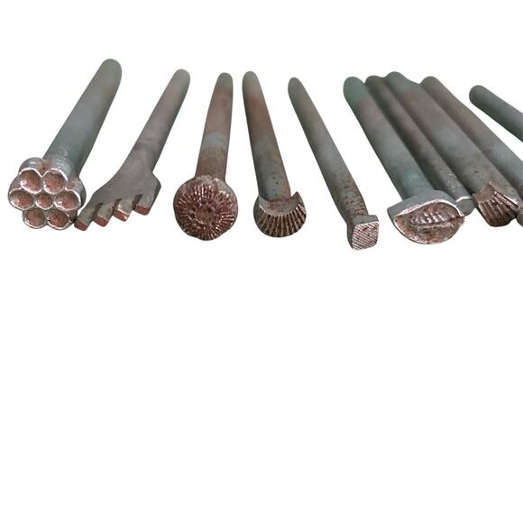 Vintage Craftool Co. Leather Stamps Carving Tools and Organizer Rack - Picture 10 of 11